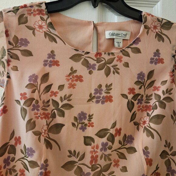 Coldwater Creek Boho Special occasion Romantic floral tier ruffle dress 10P - Picture 6 of 7